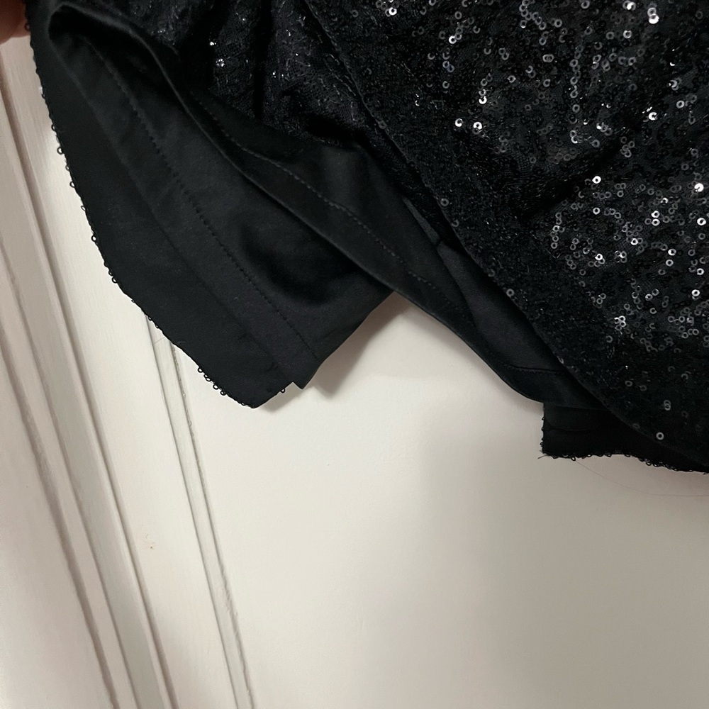Express Black Sequin Pencil Skirt - Picture 6 of 7